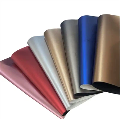 Pürüzsüz Yüzey Mat Folyo Metalik Sentetik TPU Suni Deri Çanta Konfeksiyon DIY Aksesuarları